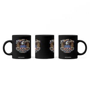 250 Years Of America 100 Years Of Route Highway 66 Coffee Mug Bald Eagle Vintage American Flag TS11 Print Your Wear