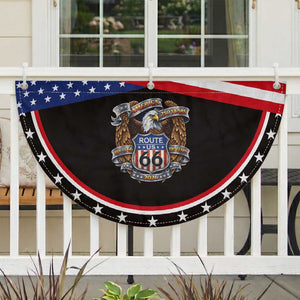 250 Years Of America 100 Years Of Route Highway 66 Patriotic Fan Flag Bald Eagle Vintage American Flag
