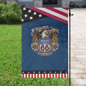 250 Years Of America 100 Years Of Route Highway 66 Patriotic Garden Flag Bald Eagle Vintage American Flag TS11 Classic Blue Black Print Your Wear