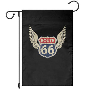 Vintage Route Highway 66 Highway Road Trip Sign Garden Flag TS11 Black Print Your Wear