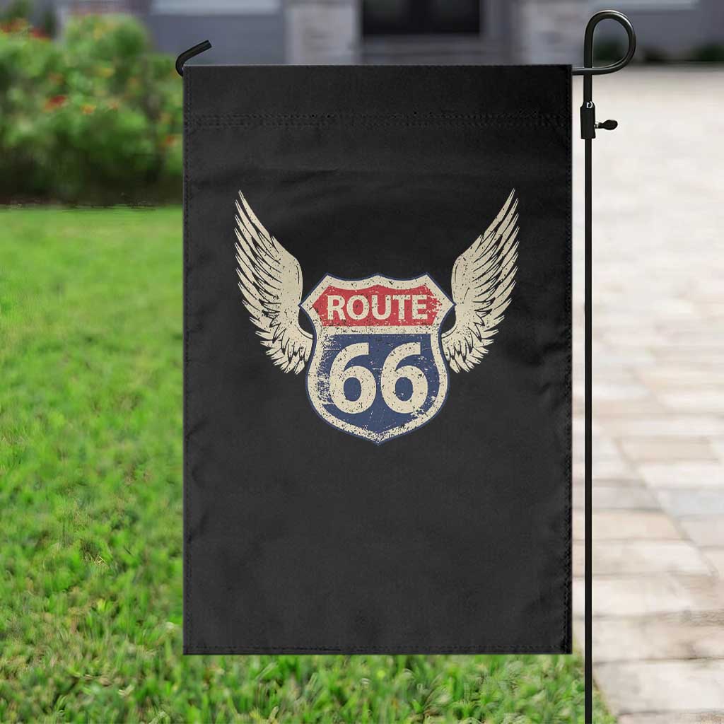 Vintage Route Highway 66 Highway Road Trip Sign Garden Flag TS11 Print Your Wear