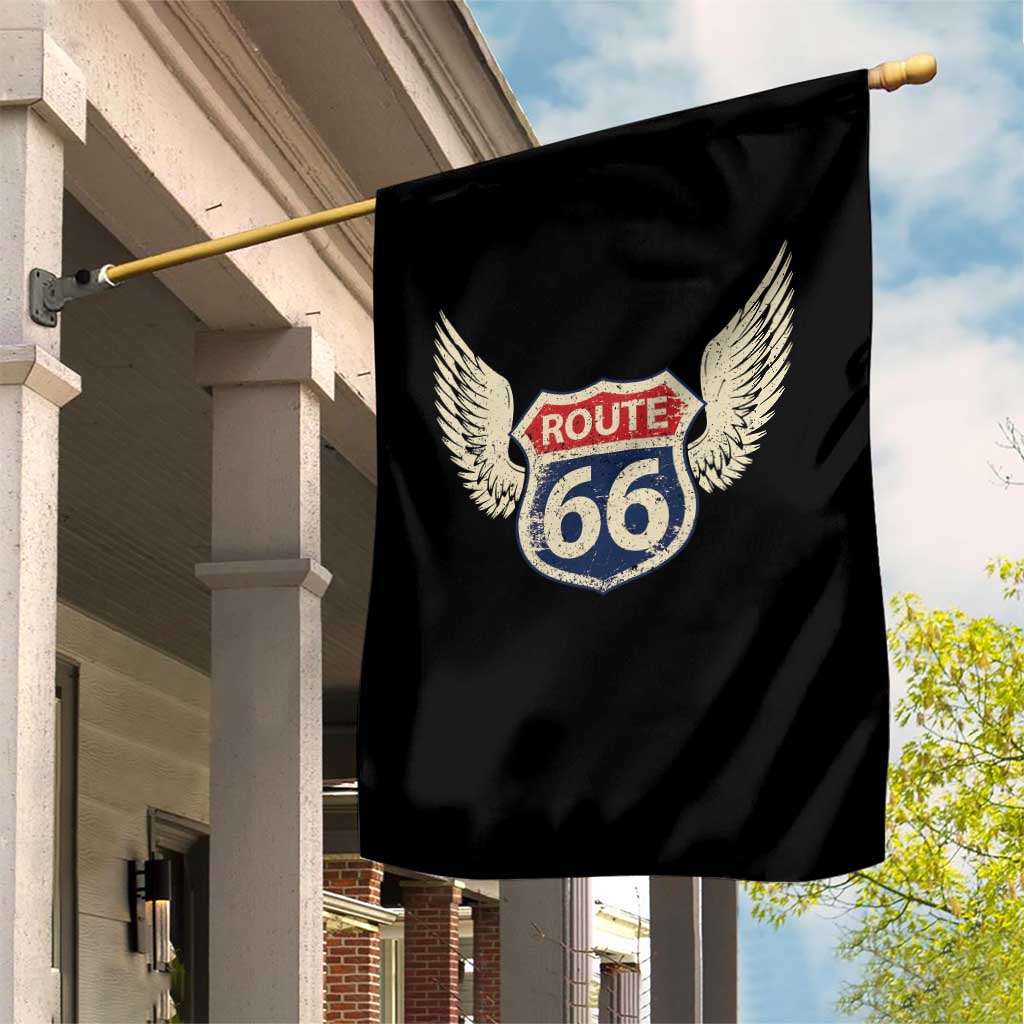 Vintage Route Highway 66 Highway Road Trip Sign Garden Flag TS11 Print Your Wear