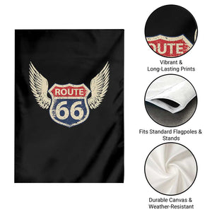 Vintage Route Highway 66 Highway Road Trip Sign Garden Flag TS11 Print Your Wear