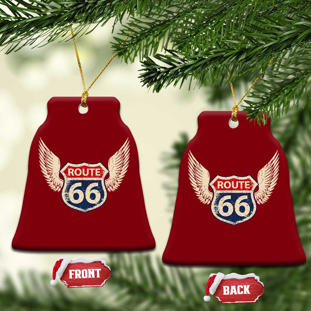 Vintage Route Highway 66 Highway Road Trip Sign Ceramic Ornament TS11 Print Your Wear