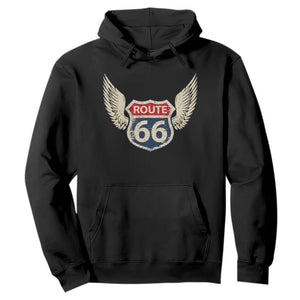 Vintage Route Highway 66 Highway Road Trip Sign Hoodie TS11 Black Print Your Wear