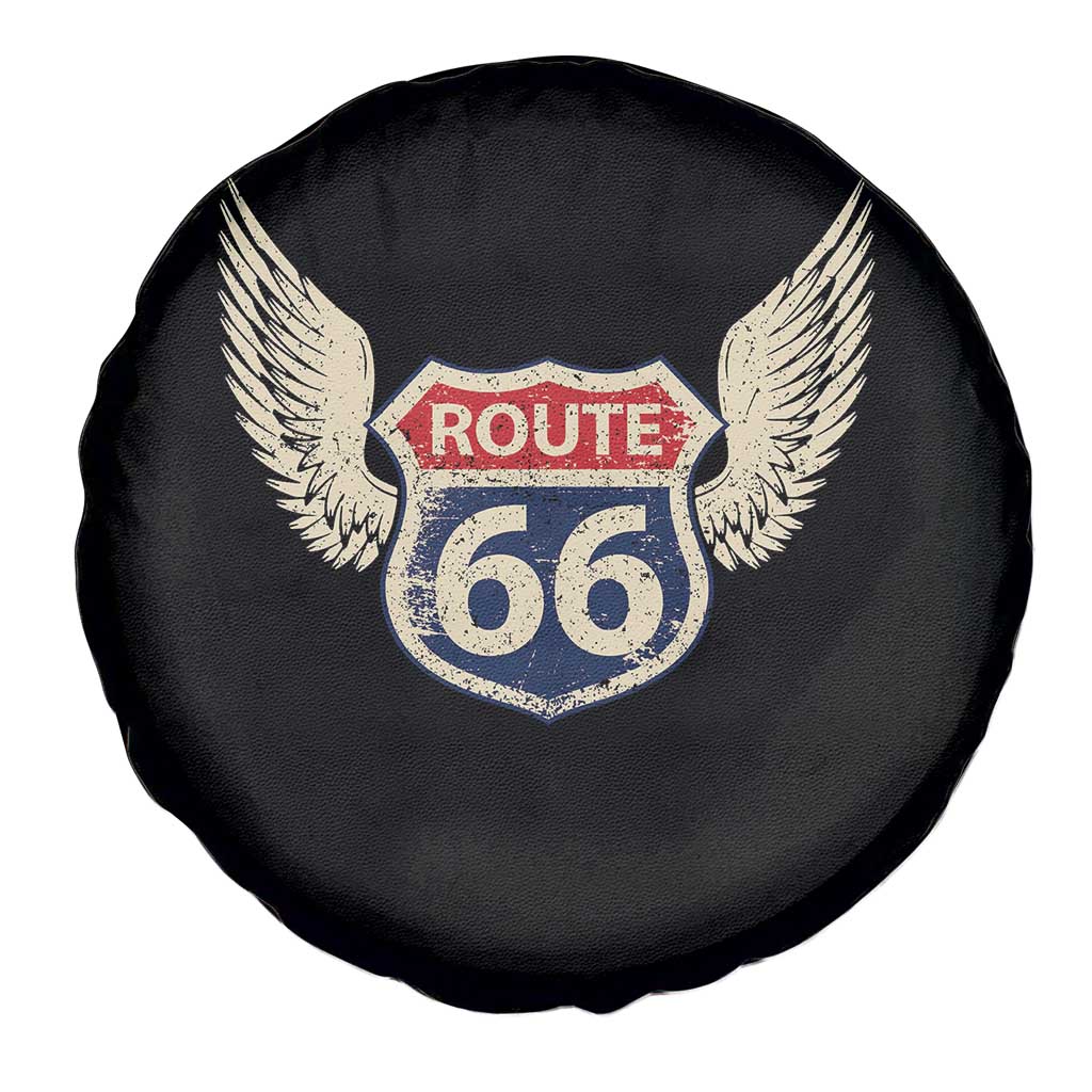 Vintage Route Highway 66 Highway Road Trip Sign Spare Tire Cover TS11 Print Your Wear