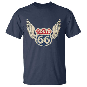 Vintage Route Highway 66 Highway Road Trip Sign T Shirt TS11 Navy Print Your Wear