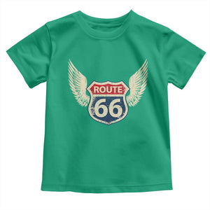 Vintage Route Highway 66 Highway Road Trip Sign Toddler T Shirt TS11 Irish Green Print Your Wear