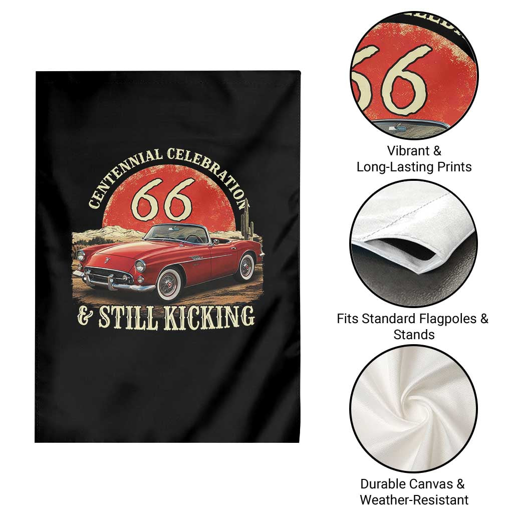 Route Highway 66 100 Years Anniversary Garden Flag Centennial Celebration And Still Kicking Mother Road TS11 Print Your Wear