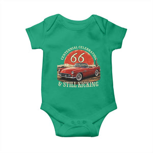 Route Highway 66 100 Years Anniversary Baby Onesie Centennial Celebration And Still Kicking Mother Road TS11 Irish Green Print Your Wear