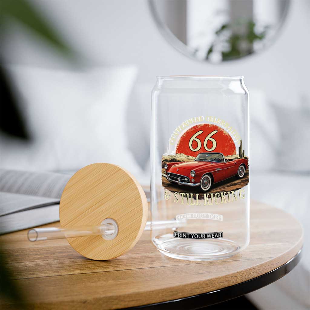 Route Highway 66 100 Years Anniversary Glass Can Centennial Celebration And Still Kicking Mother Road TS11 Print Your Wear