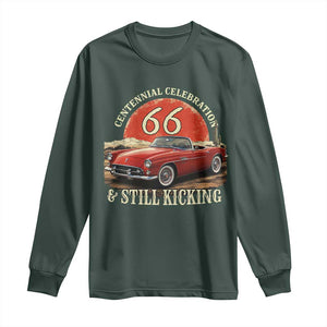 Route Highway 66 100 Years Anniversary Long Sleeve Shirt Centennial Celebration And Still Kicking Mother Road TS11 Dark Forest Green Print Your Wear