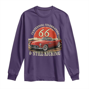 Route Highway 66 100 Years Anniversary Long Sleeve Shirt Centennial Celebration And Still Kicking Mother Road TS11 Purple Print Your Wear