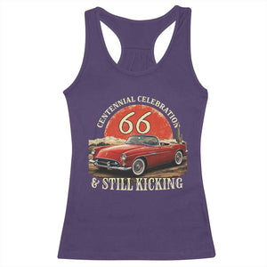 Route Highway 66 100 Years Anniversary - Racerback Tank Top TS11 Purple Print Your Wear