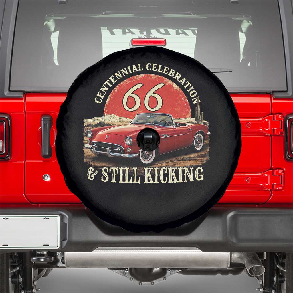Route Highway 66 100 Years Anniversary Spare Tire Cover Centennial Celebration And Still Kicking Mother Road TS11 Black Print Your Wear