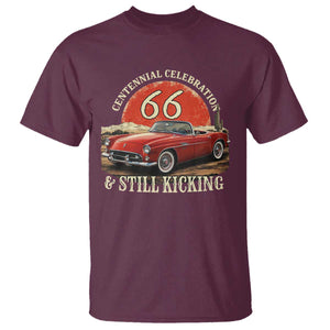Route Highway 66 100 Years Anniversary T Shirt Centennial Celebration And Still Kicking Mother Road TS11 Maroon Print Your Wear
