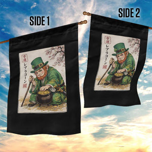 Vintage Japanese Leprechaun St Patricks Day Shamrock Ukiyo e Art Garden Flag TS11 Print Your Wear
