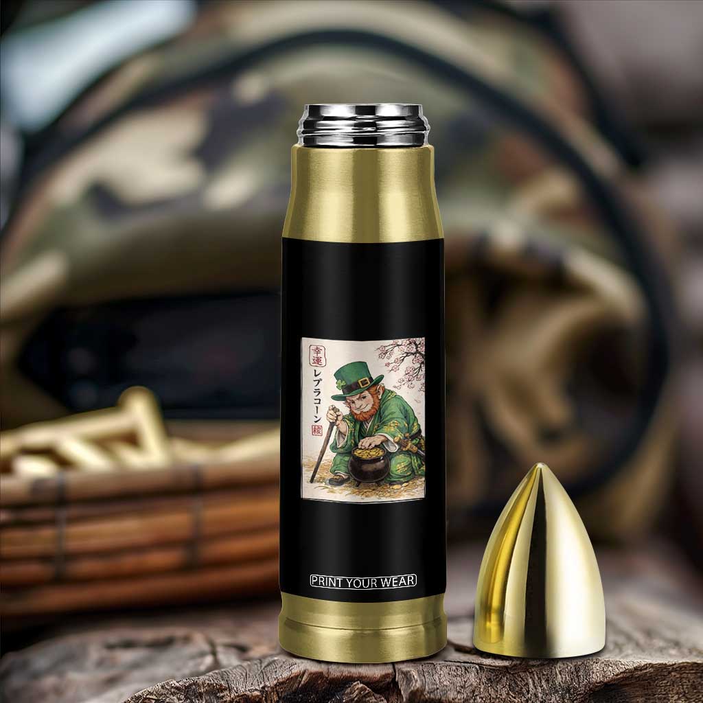 Vintage Japanese Leprechaun St Patricks Day Shamrock Ukiyo e Art Bullet Tumbler TS11 Print Your Wear