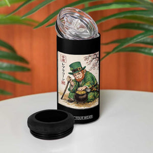 Vintage Japanese Leprechaun St Patricks Day Shamrock Ukiyo e Art 4 in 1 Can Cooler Tumbler TS11 Print Your Wear