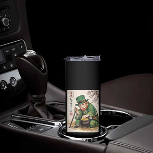 Vintage Japanese Leprechaun St Patricks Day Shamrock Ukiyo e Art Skinny Tumbler TS11 Print Your Wear
