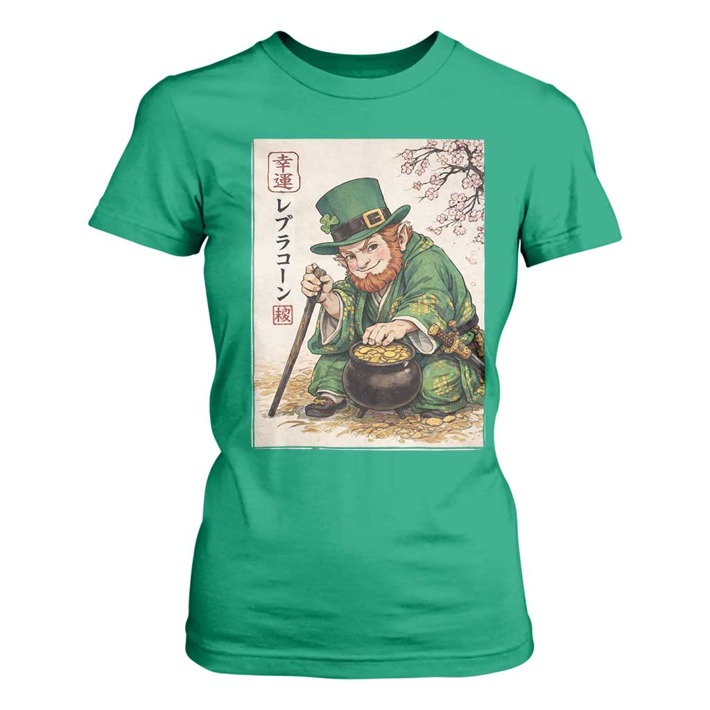 Vintage Japanese Leprechaun St Patricks Day Shamrock Ukiyo e Art T Shirt For Women TS11 Irish Green Print Your Wear