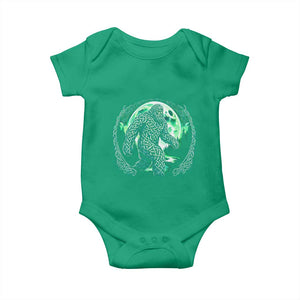 Funny St Patricks Day Bigfoot Celtic Knot Irish Sasquatch Baby Onesie TS11 Irish Green Print Your Wear