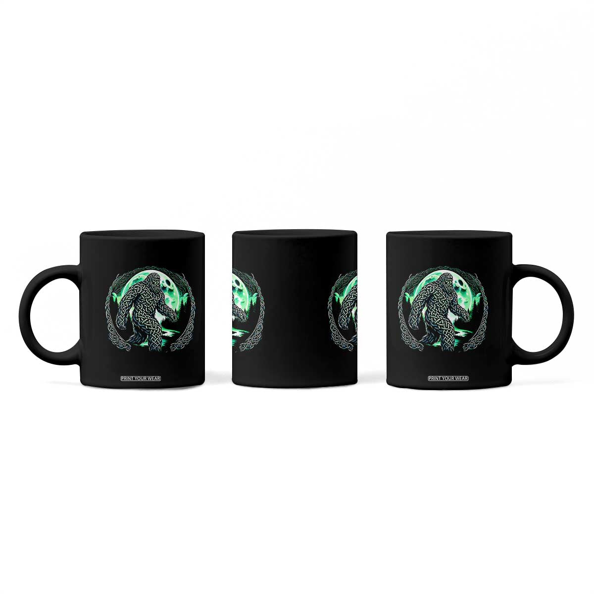 Funny St Patricks Day Bigfoot Celtic Knot Irish Sasquatch Coffee Mug TS11 Print Your Wear