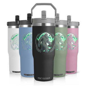 Funny St Patricks Day Bigfoot Celtic Knot Irish Sasquatch Flip Straw Tumbler TS11 Print Your Wear