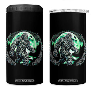 Funny St Patricks Day Bigfoot Celtic Knot Irish Sasquatch 4 in 1 Can Cooler Tumbler TS11 One Size: 16 oz Black Print Your Wear