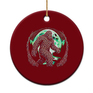 Funny St Patricks Day Bigfoot Celtic Knot Irish Sasquatch Ceramic Ornament TS11 1pc Red Print Your Wear