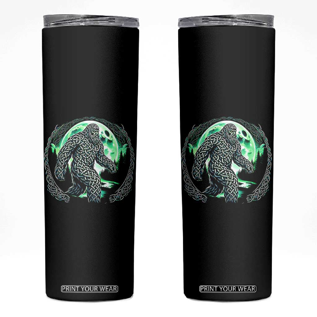 Funny St Patricks Day Bigfoot Celtic Knot Irish Sasquatch Skinny Tumbler TS11 Black Print Your Wear