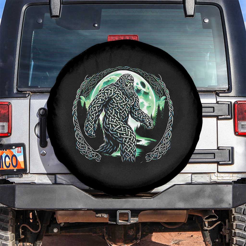 Funny St Patricks Day Bigfoot Celtic Knot Irish Sasquatch Spare Tire Cover TS11 No hole Black Print Your Wear