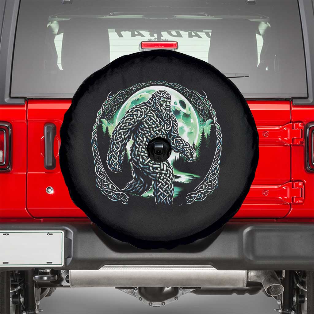 Funny St Patricks Day Bigfoot Celtic Knot Irish Sasquatch Spare Tire Cover TS11 Black Print Your Wear