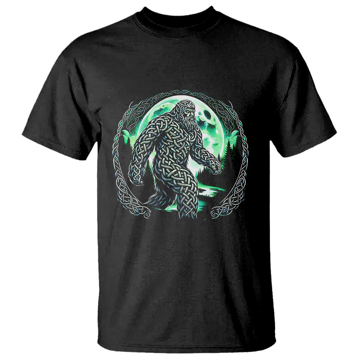 Funny St Patricks Day Bigfoot Celtic Knot Irish Sasquatch T Shirt TS11 Black Print Your Wear