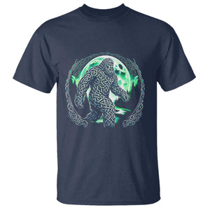 Funny St Patricks Day Bigfoot Celtic Knot Irish Sasquatch T Shirt TS11 Navy Print Your Wear
