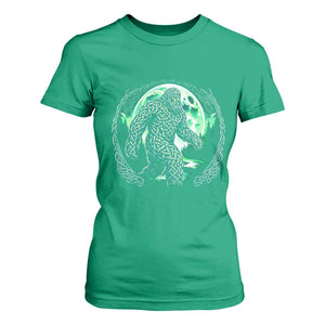 Funny St Patricks Day Bigfoot Celtic Knot Irish Sasquatch T Shirt For Women TS11 Irish Green Print Your Wear