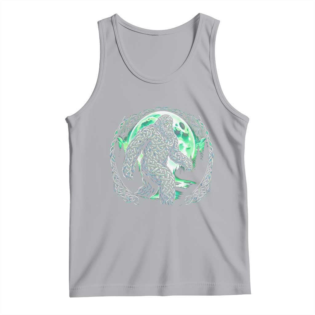 Funny St Patricks Day Bigfoot Celtic Knot Irish Sasquatch Tank Top TS11 Athletic Heather Print Your Wear