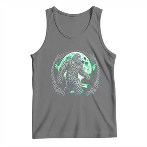 Funny St Patricks Day Bigfoot Celtic Knot Irish Sasquatch Tank Top TS11 Black Heather Print Your Wear