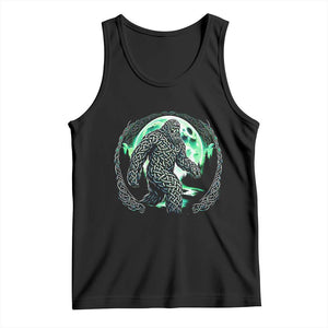 Funny St Patricks Day Bigfoot Celtic Knot Irish Sasquatch Tank Top TS11 Black Print Your Wear