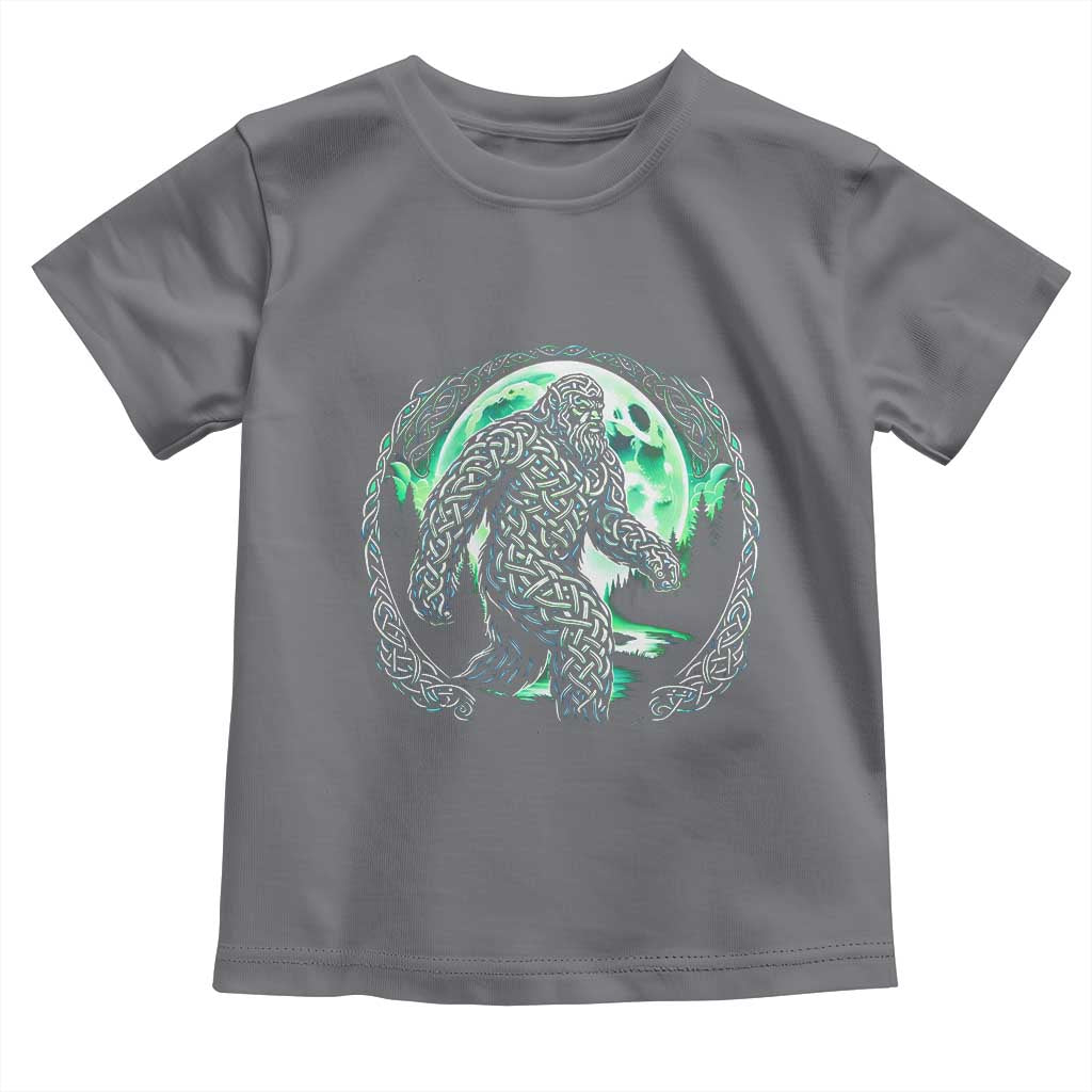 Funny St Patricks Day Bigfoot Celtic Knot Irish Sasquatch Toddler T Shirt TS11 Charcoal Print Your Wear