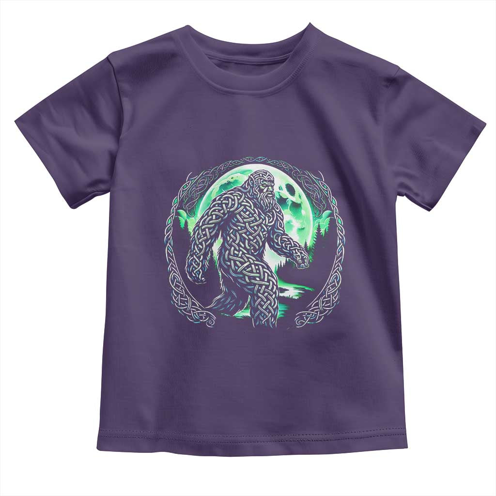 Funny St Patricks Day Bigfoot Celtic Knot Irish Sasquatch Toddler T Shirt TS11 Purple Print Your Wear