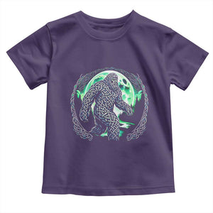 Funny St Patricks Day Bigfoot Celtic Knot Irish Sasquatch Toddler T Shirt TS11 Purple Print Your Wear