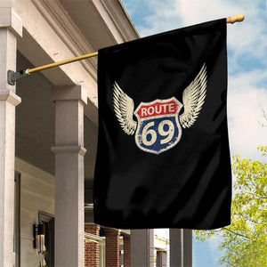Vintage Route 69 Highway Road Trip Sign Garden Flag TS11 Print Your Wear