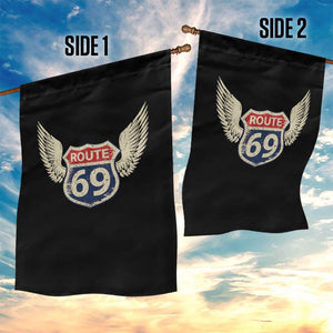 Vintage Route 69 Highway Road Trip Sign Garden Flag TS11 Print Your Wear