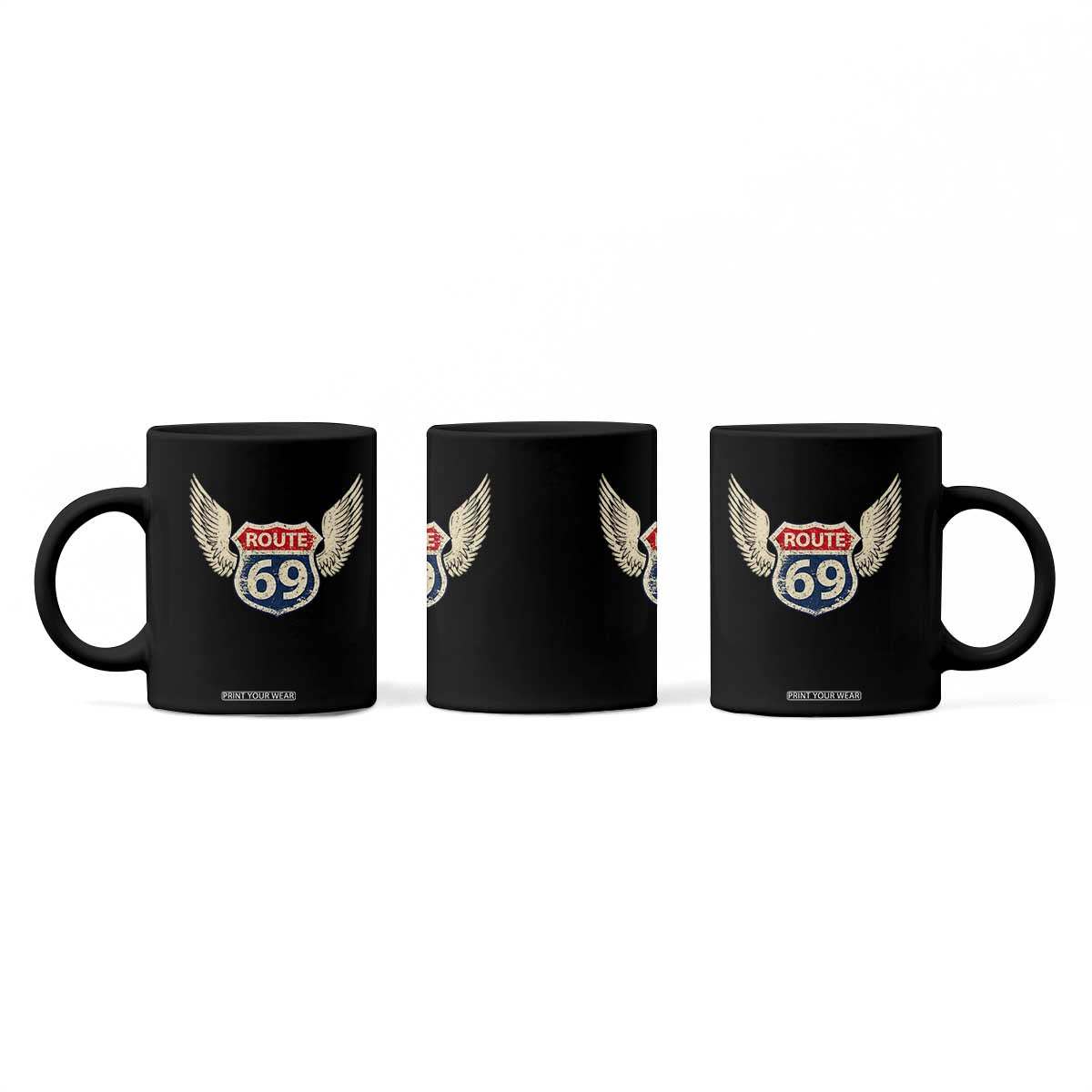 Vintage Route 69 Highway Road Trip Sign Coffee Mug TS11 Print Your Wear
