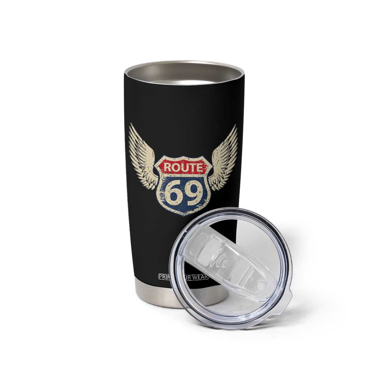Vintage Route 69 Highway Road Trip Sign Tumbler Cup TS11 Print Your Wear