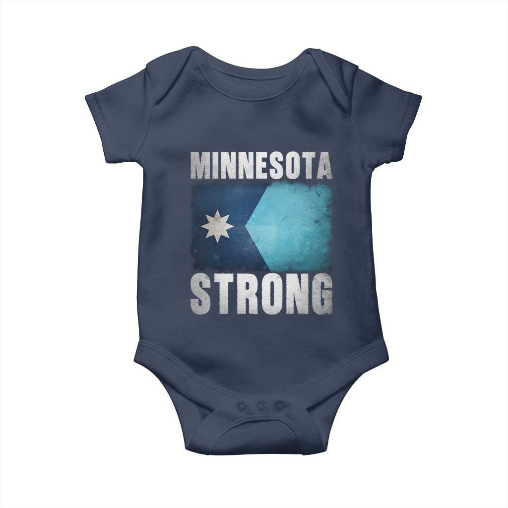 Minnesota Strong Baby Onesie MN State Pride Community Resistance TS11 Navy Print Your Wear