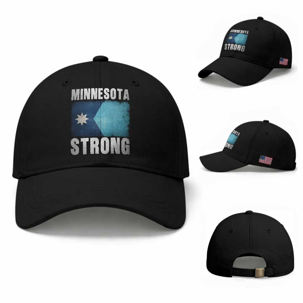 Minnesota Strong Baseball Cap MN State Pride Community Resistance TS11 Baseball Cap Universal Fit Black Print Your Wear