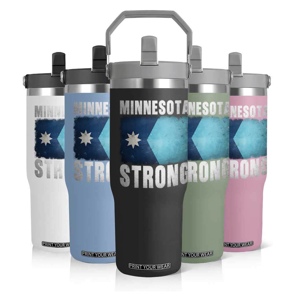 Minnesota Strong Flip Straw Tumbler MN State Pride Community Resistance TS11 Print Your Wear