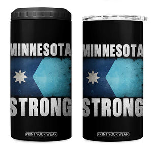 Minnesota Strong 4 in 1 Can Cooler Tumbler MN State Pride Community Resistance TS11 One Size: 16 oz Black Print Your Wear
